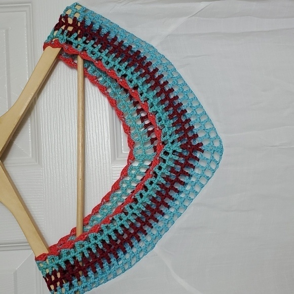 Cupshe White Boho Swim Beach Cover-up with Multi-colour Crochet and Fringe Trim… - Picture 2 of 11